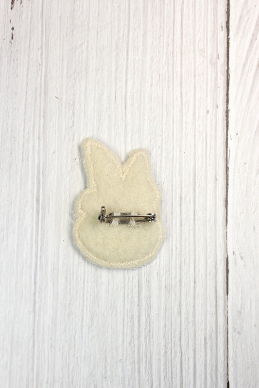 Embroidery Bunny Brooch