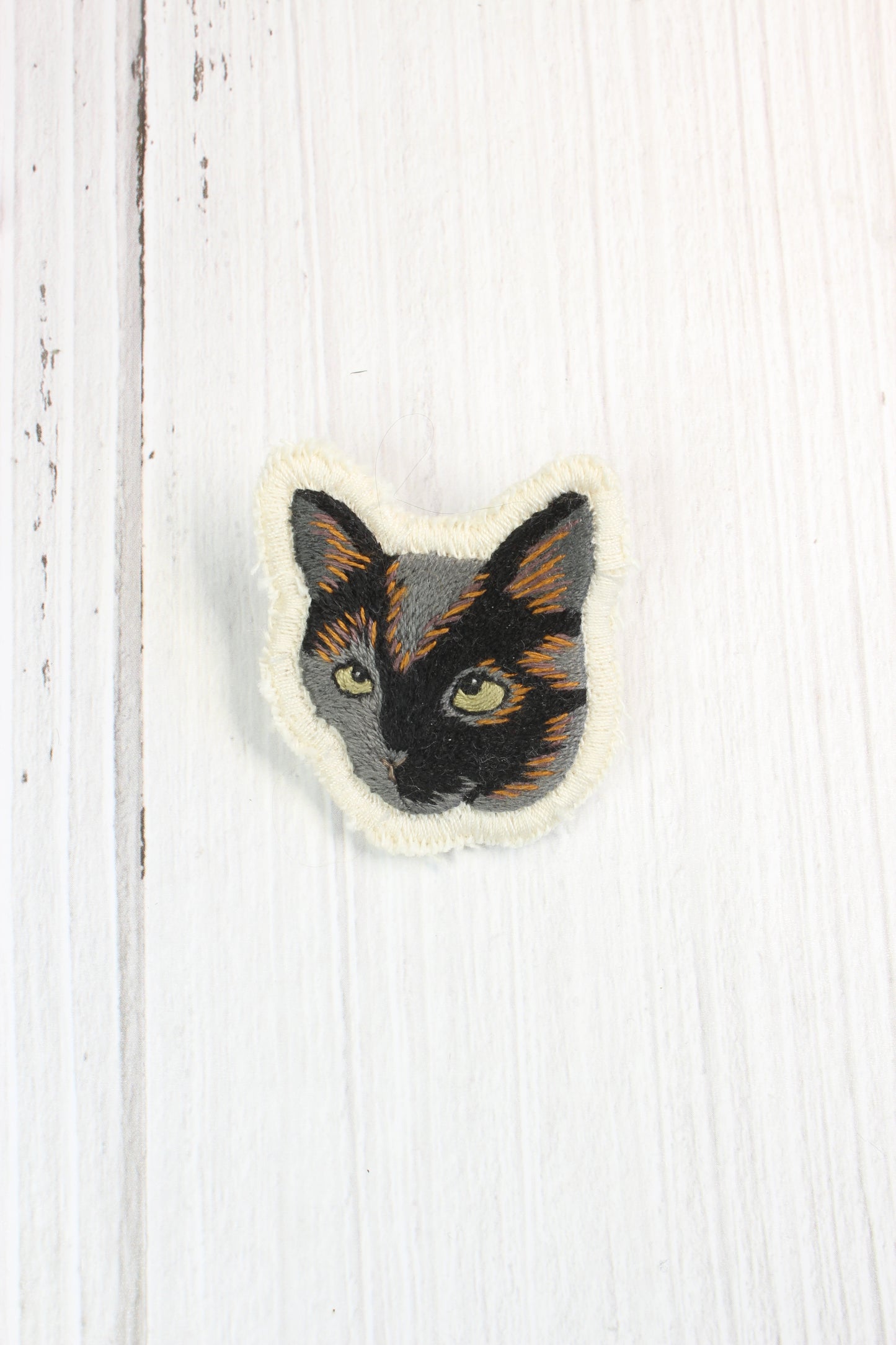 Embroidery Cat Brooch