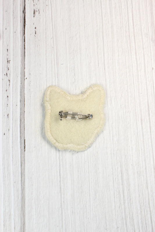 Embroidery Cat Brooch