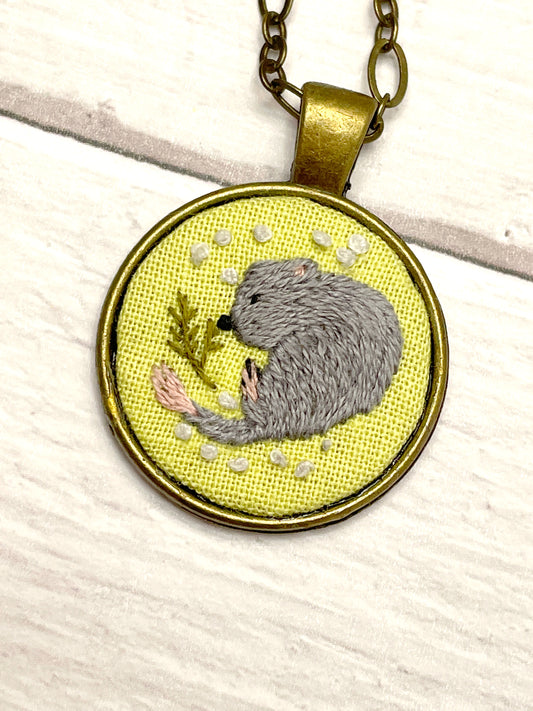 Embroidery Critter Necklace