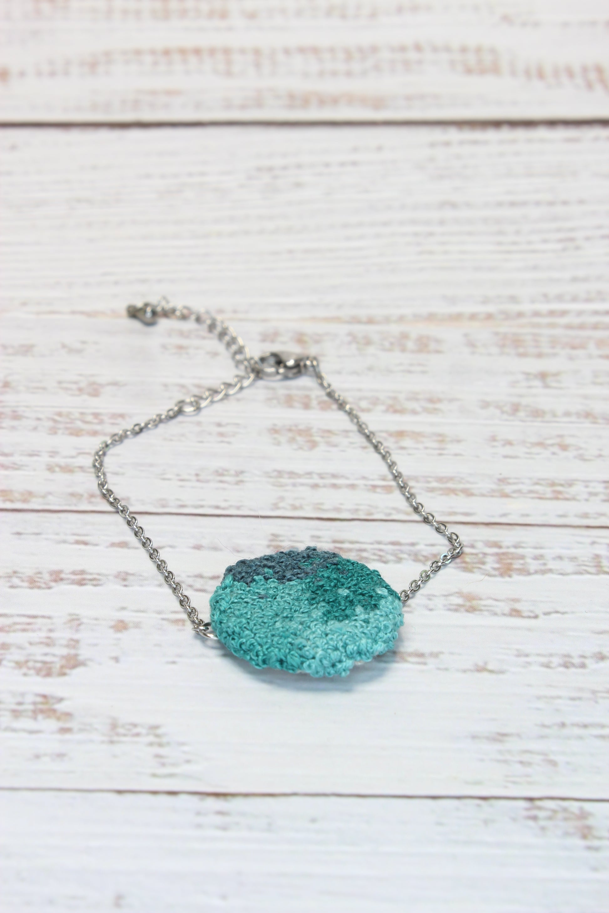 Embroidery Blue Circle Bracelet