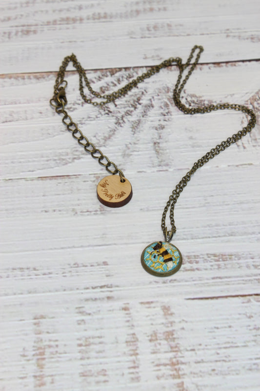 Embroidery Bee Necklace