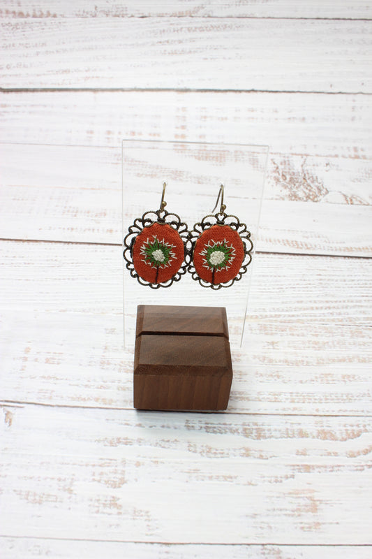 Embroidery Dandelion Wire Filigree Earrings